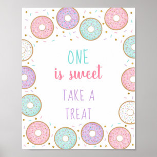 Donut Pink Gold One ist süß nehmen eine Leckerei G Poster