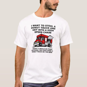 Donut Police Chase Funny Tshirt