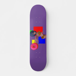 Donut + Pop von weiblichen Charakteren Kunst abstr Skateboard