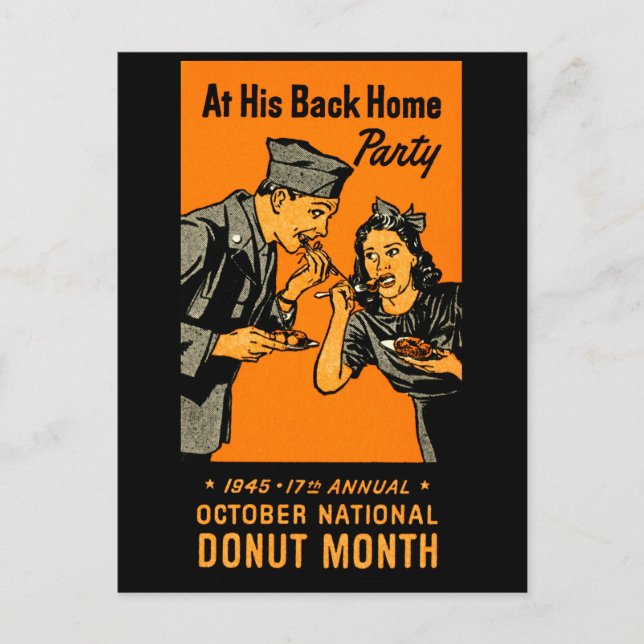 Donut-Poster 1945 Postkarte (Vorderseite)