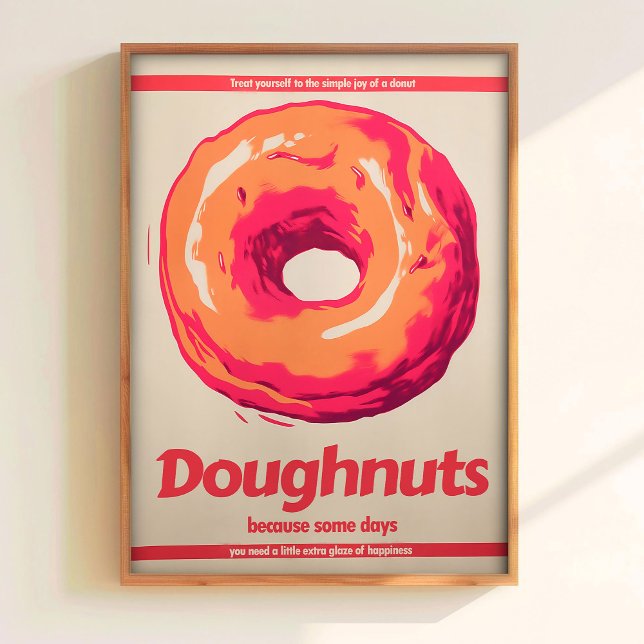 Donut Poster Retro Kitchen Art Retro Kitchen Poste (Von Creator hochgeladen)