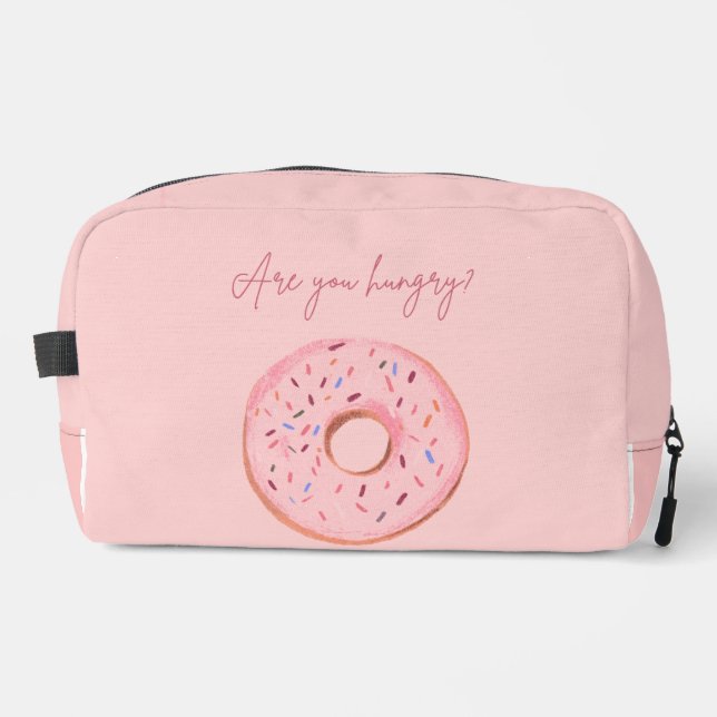 Donut Pouch - "Hungst du?" 🍩 💞 Waschbeutel (Vorderseite)