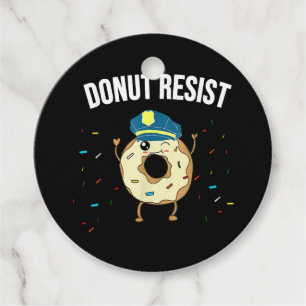 Donut Resist Meme Funny Police Officer Unterstützu Geschenkanhänger