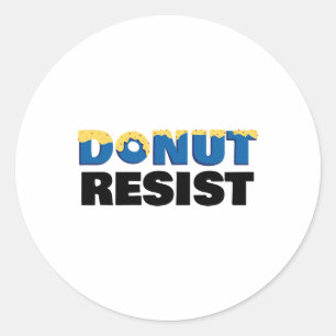 Donut Resist Polizist Jokes Sheriff Runder Aufkleber