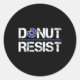 Donut Resist Sheriff American Hero Copfor a Police Runder Aufkleber