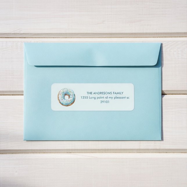 Donut Return Address Labels | Donut Theme Birthday (Von Creator hochgeladen)