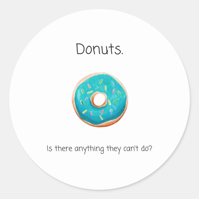 Donut Round Sticker (Vorderseite)
