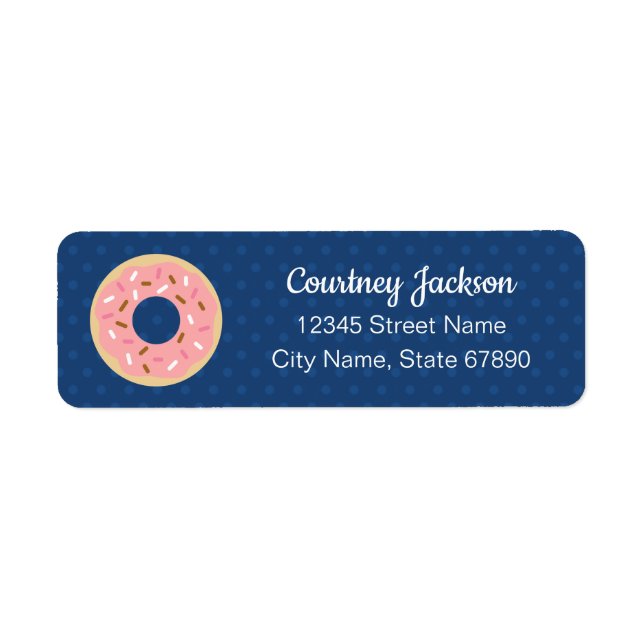 Donut Rücksendeadressen-Aufkleber (Vorne)
