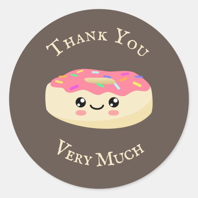Donut Runder Aufkleber (Vorderseite)