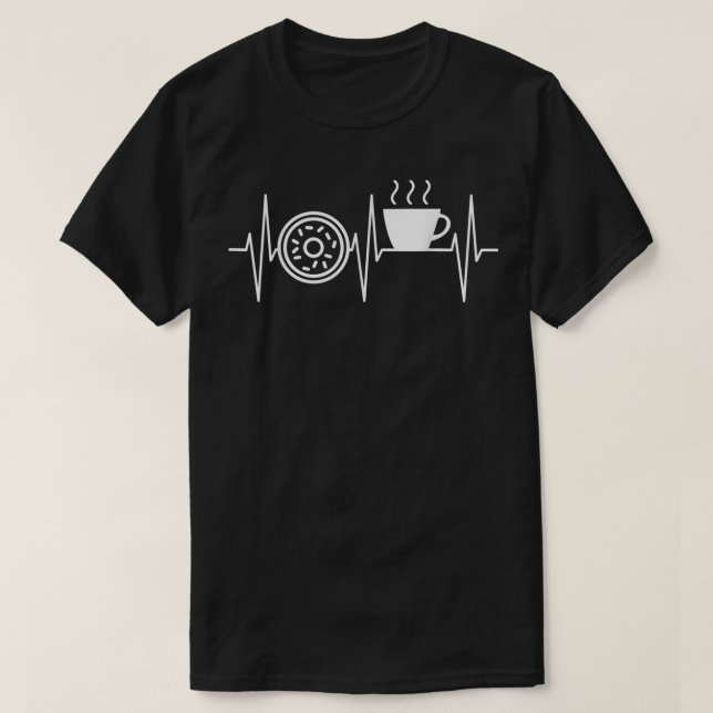Donut Shirt Funny Coffee Lover Doughnut Donut Lieb (Design vorne)