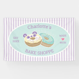 Donut Shop Bäckerei Lila und grün Banner