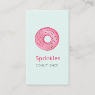 Donut Shop Business Card mit Sprinklen abgeben Visitenkarte
