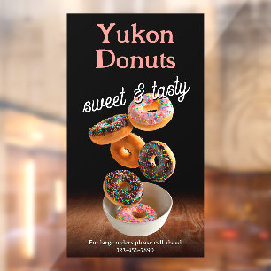 Donut-Shop-Business-Werbung anpassen Fensteraufkleber