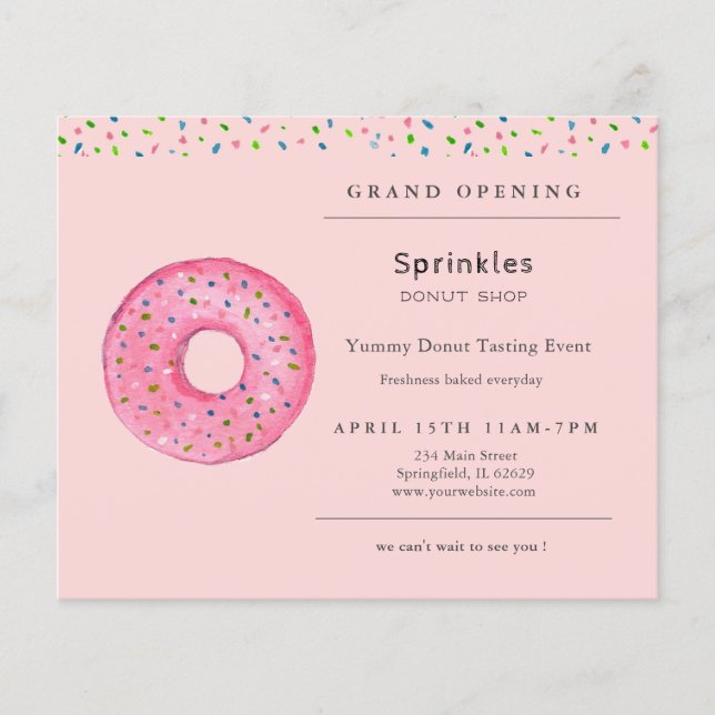 Donut Shop Grand Opening Flyer (Vorne)