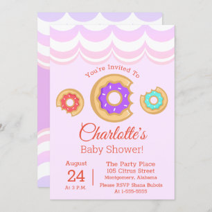 Donut Shop Mattiert Donuts Sprinkle Kinderdusche Einladung
