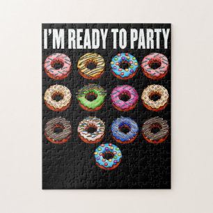 Donut Snack Food Funny Creative Muster Puzzle