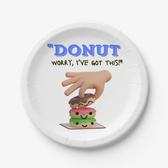 Donut Sorge, das got Pappteller (Vorderseite)