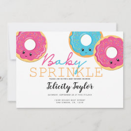 Donut Sprinkle Babyduschtriplets Ankündigung