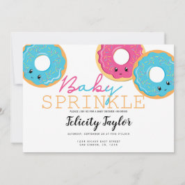 Donut Sprinkle Babyduschtriplets Ankündigung