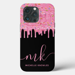 Donut-Sprinkle-Drip benutzerdefiniertes Monogramm Case-Mate iPhone Hülle