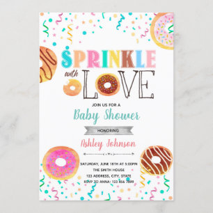 Donut-Sprinkle-Einladung mit Liebe Einladung