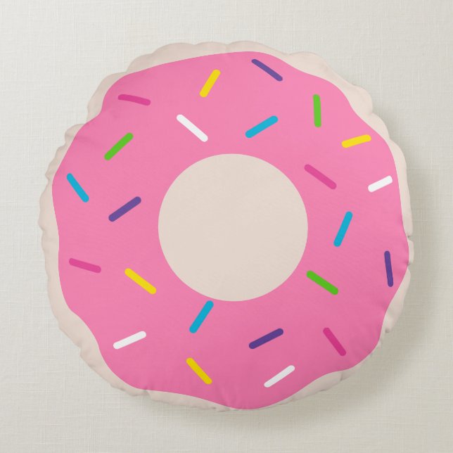 Donut Sprinkle Pillow Rundes Kissen (Vorderseite)