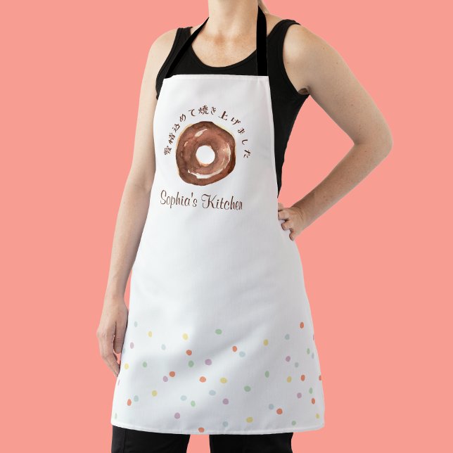 Donut Sprinkle Wasserfarbe Süße Backen Kochen Schürze (Von Creator hochgeladen)