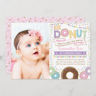 Donut Sprinkles Geburtstag Doughnut Party Einladun Einladung