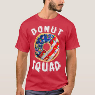 Donut Squad amerikanische Flagge Niedlich Donut T-Shirt