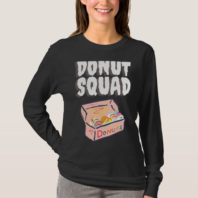 Donut Squad Cool Donut Sprinkles Konditorei Koch N T-Shirt (Vorderseite)