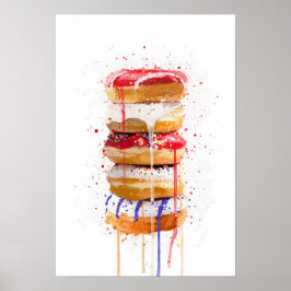 Donut-Stapel Poster