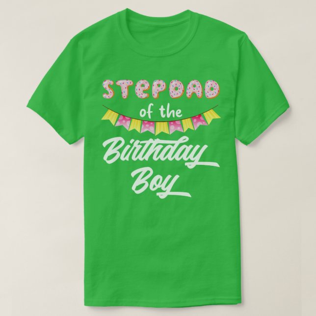 Donut Stepdad vom Geburtstagskind T-Shirt (Design vorne)