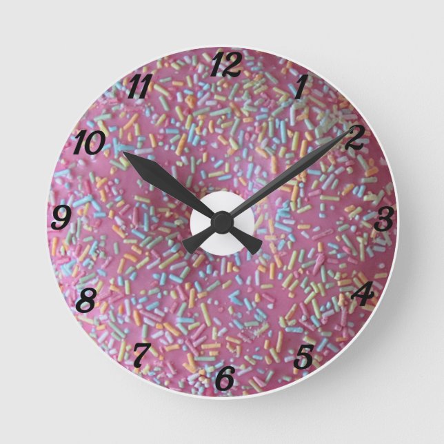 Donut-Störung Runde Wanduhr (Vorderseite)
