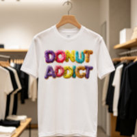 Donut Süchtig Bunte Streusel-Typografie