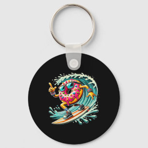 Donut-Surfen-Surfer-Donut-Liebhaber-Surfboarder Schlüsselanhänger