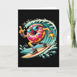 Donut-Surfing-Surfer-Donut-Liebhaber-Surfboarder Karte
