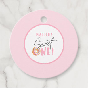 Donut süß ein 1. Geburtstags-Gastgeschenk Geschenkanhänger