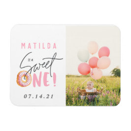 Donut süß ein 1. Geburtstags-Party Magnet