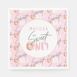 Donut Sweet 1. Geburtstagsfeier Party Einladung Serviette