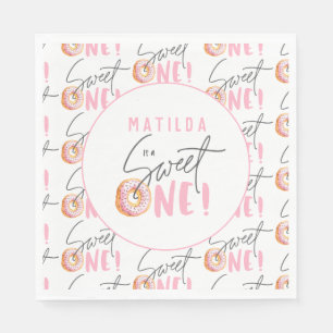 Donut Sweet 1. Geburtstagsfeier Party Einladung Serviette
