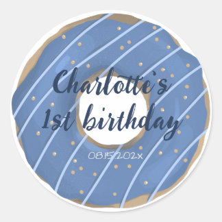 Donut Sweet Birthday Classic Round Sticker
