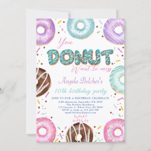 Donut Sweet Birthday Einladung
