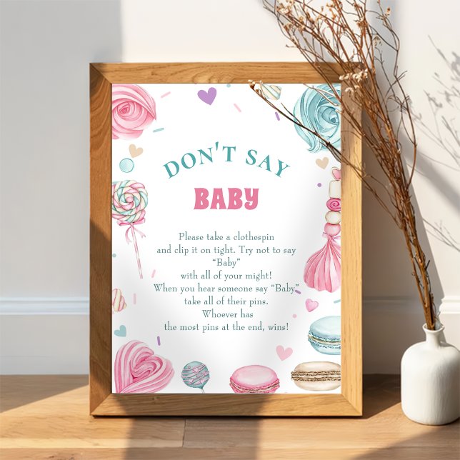 Donut Sweet "Don't Say Baby" Baby Shower Game Poster (Von Creator hochgeladen)