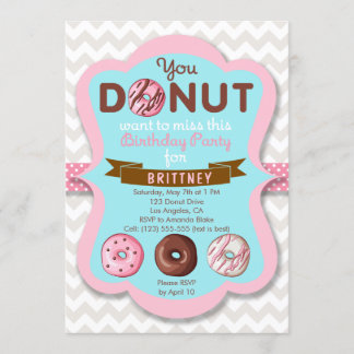 Donut Sweet Geburtstagsparty Einladung