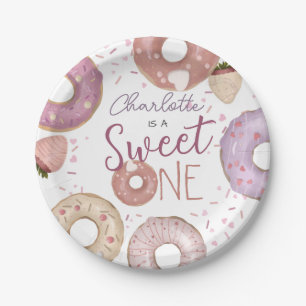Donut Sweet One Geburtstag Pappteller