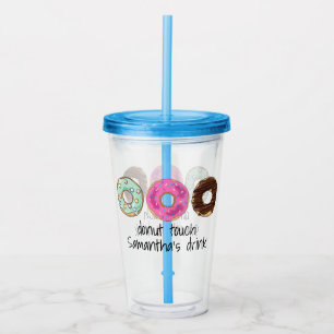 Donut Themed Acrylic Tumbler Acryltrinkbecher