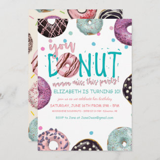 Donut Themed Birthday Einladung