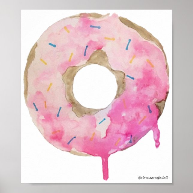 Donut Tropfen Wall Art Poster (Vorne)