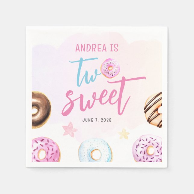 Donut Two Sweet Girl 2. Serviette (Vorderseite)