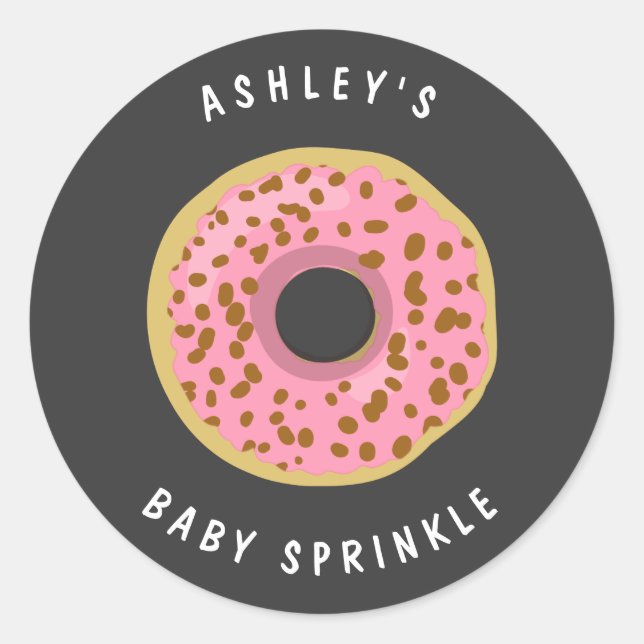 Donut Umschlag Aufkleber Aufkleber Baby sprinknut  (Vorderseite)